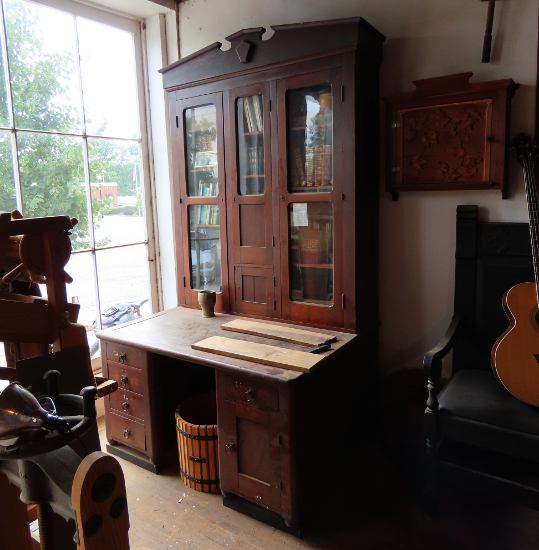 Antique secretary which was manufactured in a Humboldt furniture store