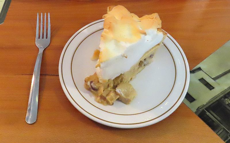 Sour cream and raisin pie at Sommerset Hall Cafe
