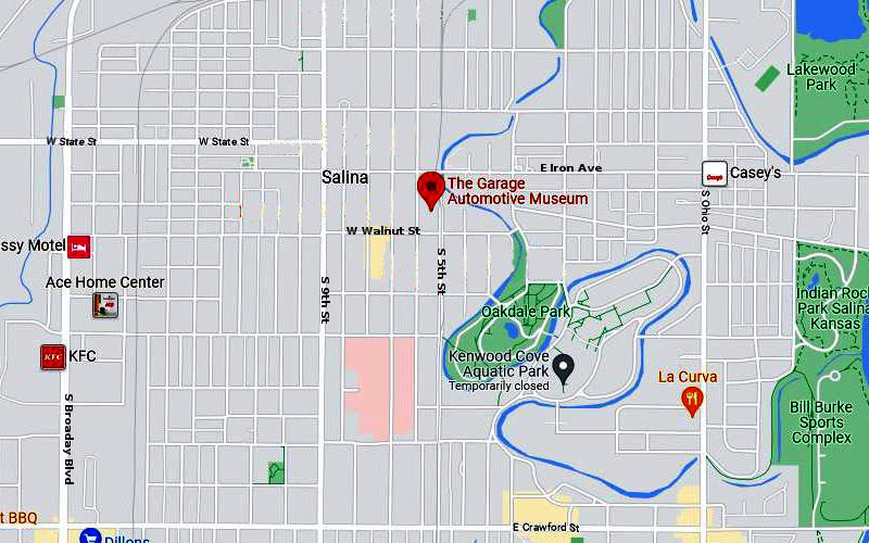 The Garage Automotive Museum Map - Salina, Kansas