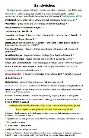 Cafe in Winona Sandwich Menu