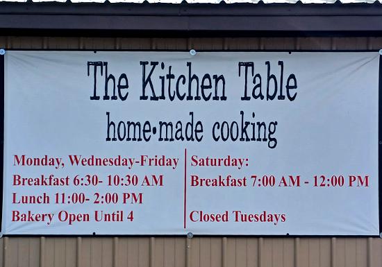 The Kitchen Table - Fredonia, Kansas