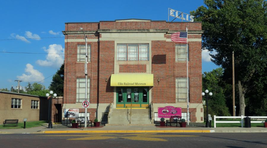 model train layout at Ellis Railroad Museum