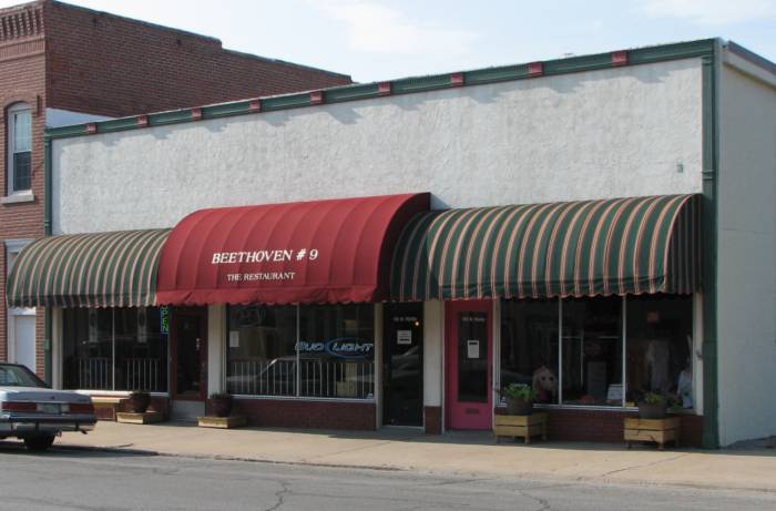 Beethoven's restaurant in Paola, Kansas.