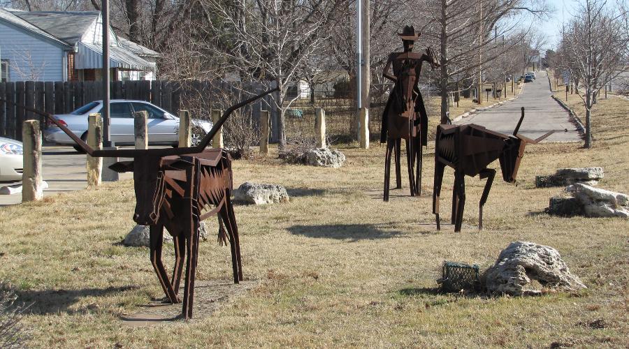 Chisholm Trail Sculpture by Frank Jensen