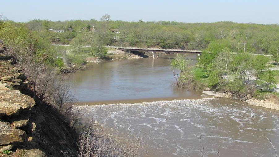 Neosho River Dam and Falls