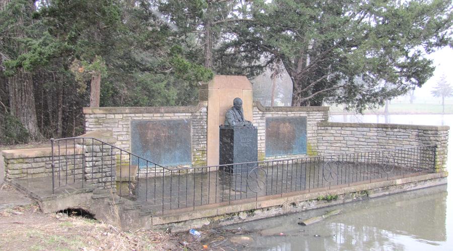 William Allen White Bust and Memorial - Emporia, Kansas