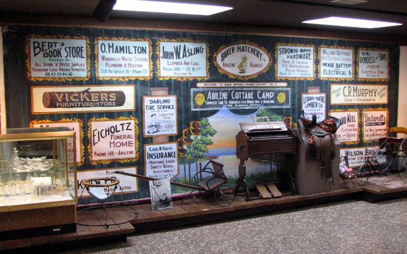 School stage curtain at the Herritage Center of Dickinson County