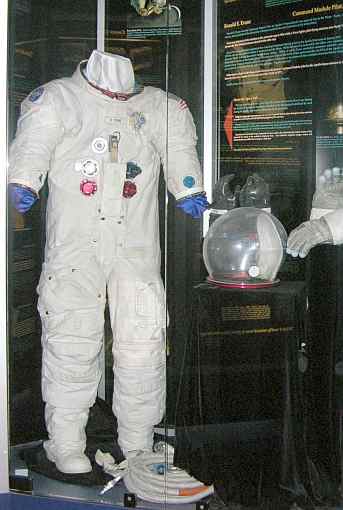 Space suit worn by Astronaut Ron Evans