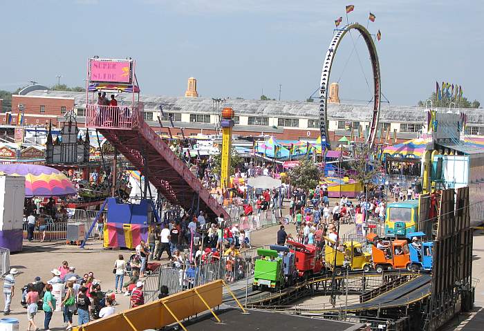 Carnival rides at Kansas State Fair