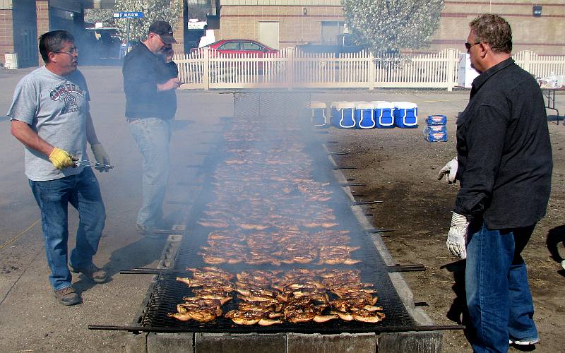 Chicken BBQ at Kansas Mennonite Relief Sale