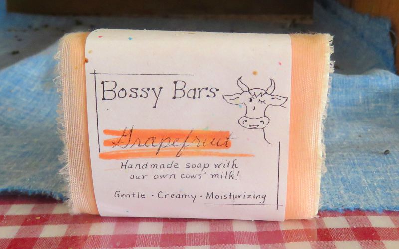 Handmade cows' milk soap