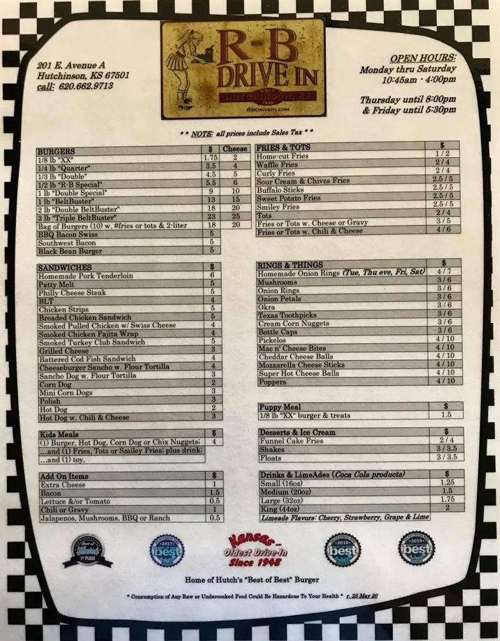 RB DriveIn Hutchinson, Kansas