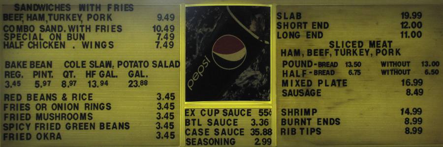 LC's Bar-B-Q menu - Kansas City Missouri restaurant