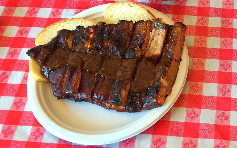 Pork rbs short end at Danny Edward's Boulevard BBQ