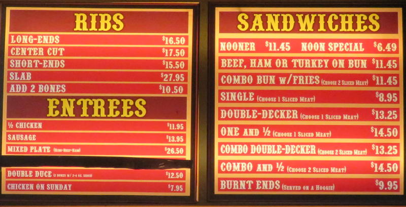 Gates BBQ Menu Leawood, Kansas