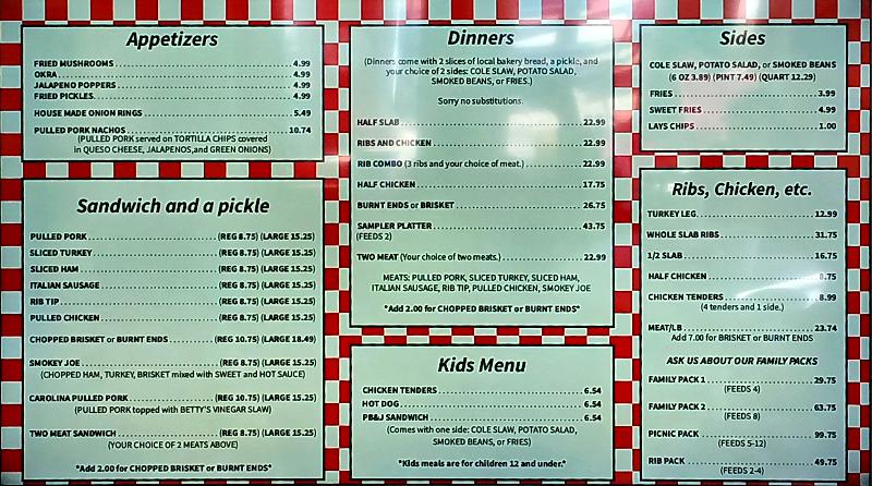 Filling Station BBQ Menu - Lee's Summit, Missouri