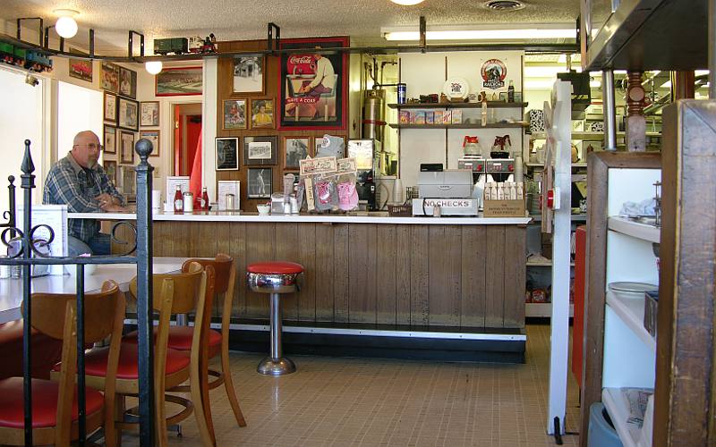 Fritz's Railroad Restaurant counter