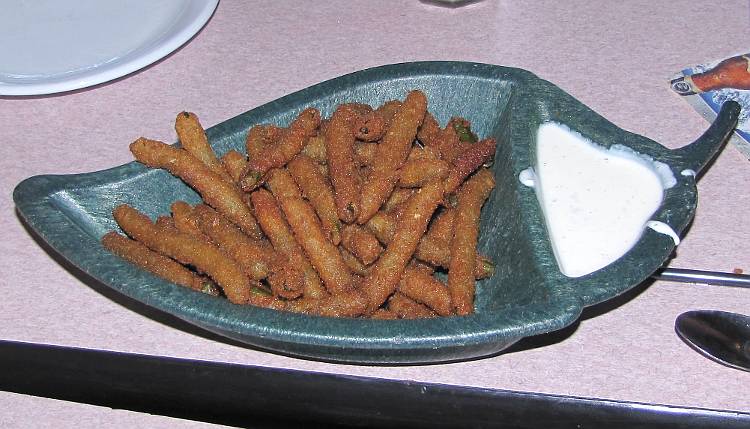 Fried green beans at the Frontier Steakhouse