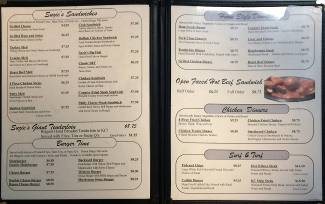 Suzie Q's Lunch and Dinner Menu - Kansas City, Kansas