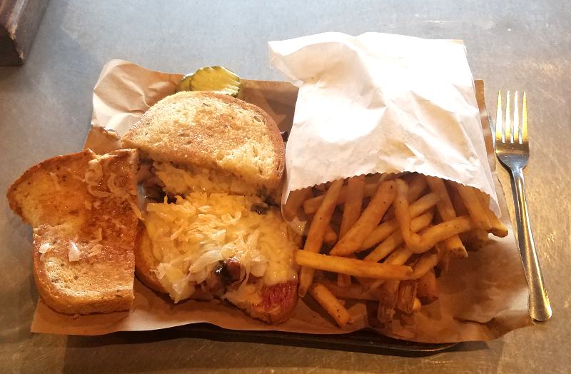 Joe's Kansas City Bar-B-Que burnt end Reuben sandwich