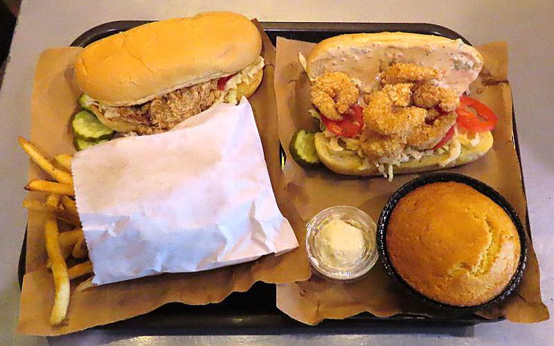 soft shell crab po' boy sandwich - Joe's Kansas City BBQ