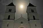 Cathedral of the Plains in moonlight