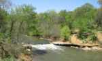 Wakarusa River spillway waterfall