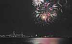 fireworks and the Mackinac Bridge