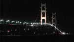 Mackinac Bridge at night