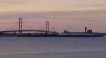 Mackinac Bridge and SS Keewatin