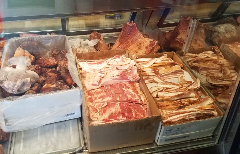 bacon at Bichelmeyer Meat Market in Kansas CIty, Kansas