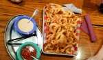 onion rings at Bigg's BBQ in Lawrence, Kansas