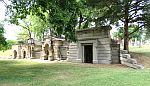 mausoleums at Wichita's Maple Grove Cemetery