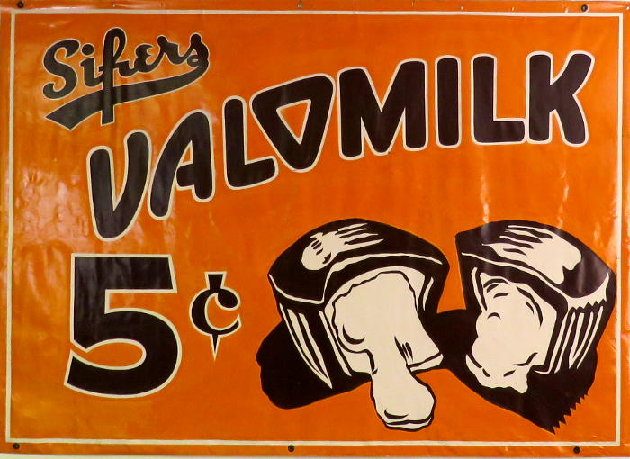 Sifers Valomilk Candy Company Advertising Banner