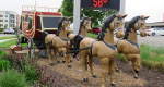 UMB stagecoach sculpture - Overland Park, Kansas