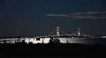 Mackinac Bridge at night