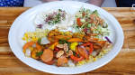 grilled shrimp with veggies - Queen of Mediterranean Restaurant