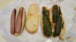 sausage sandwich and hot link sandwich -Wyandot BBQ #1