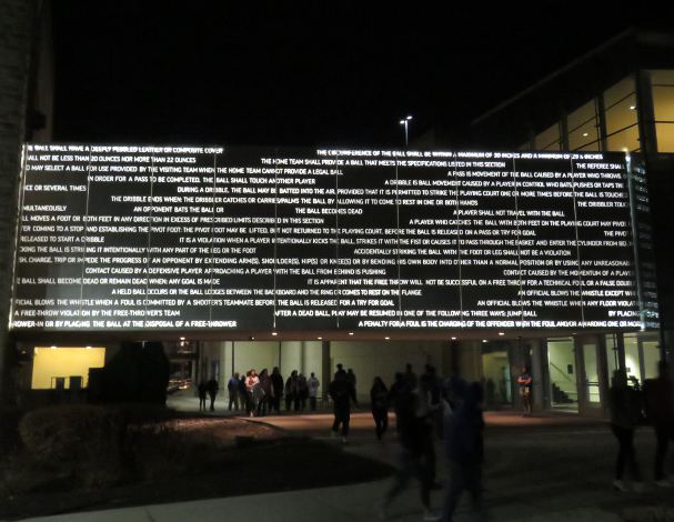 Original Rules of Basketball on the DeBruce Center at University of Kansas