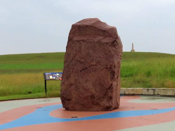 Sacred Red Rock at Allegawaho Memorial Heritage Park