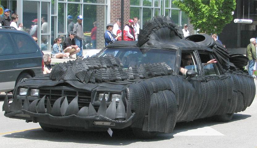 Tirezilla Art Car at Art Tougeau