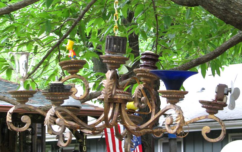 Schmiedler folk art chandelier