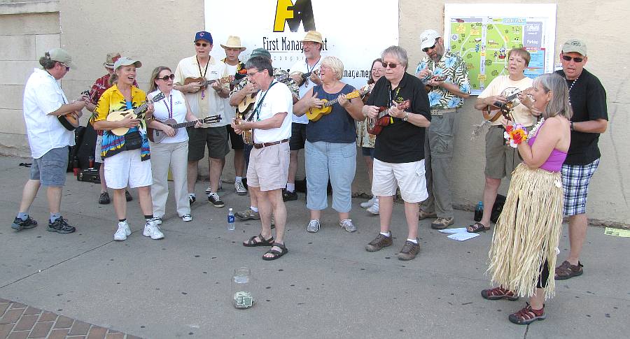 Kansas City Ukesters at the Lawrence Busker Festival