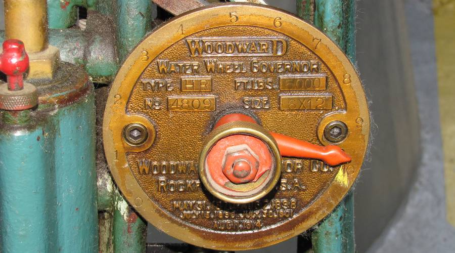 Woodward Water Wheel Governor - Bowersock Mill