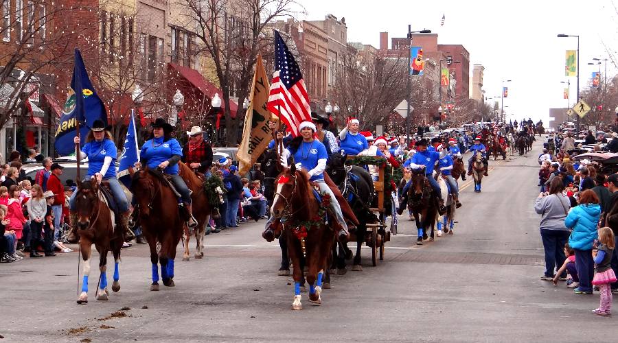 Douglas County Trail Riders in Lawrence Christmas Parade
