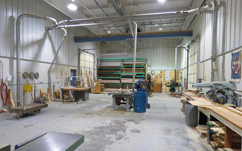 Wood milling room at Reuter Organ Company