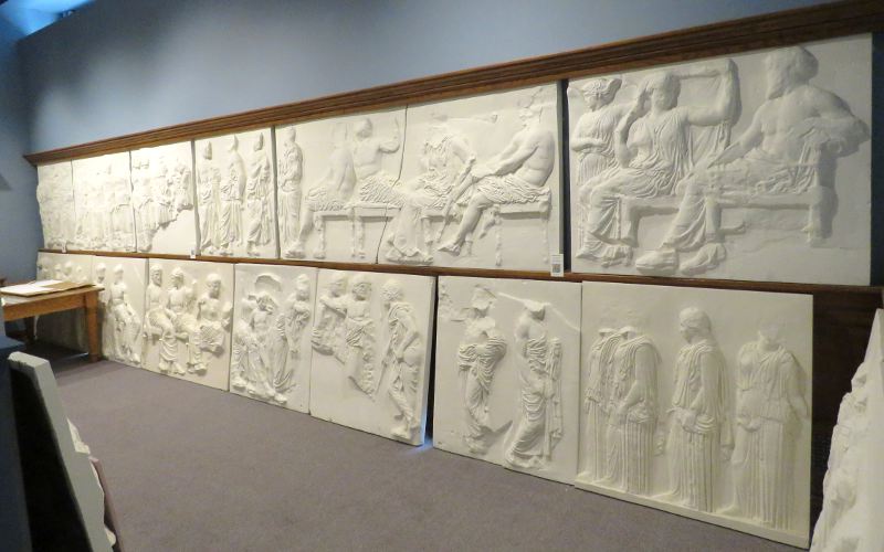 Plaster casts of statues from the Parathion in Greece