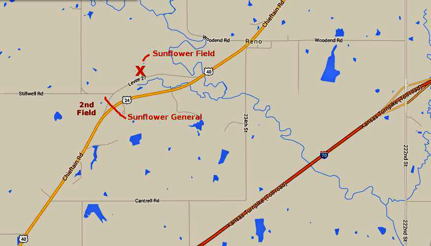 Grinter's Sunflower Farm Map - Lawrence, Kansas