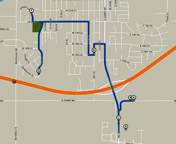 Christmas Light Map - Eudora, Kansas