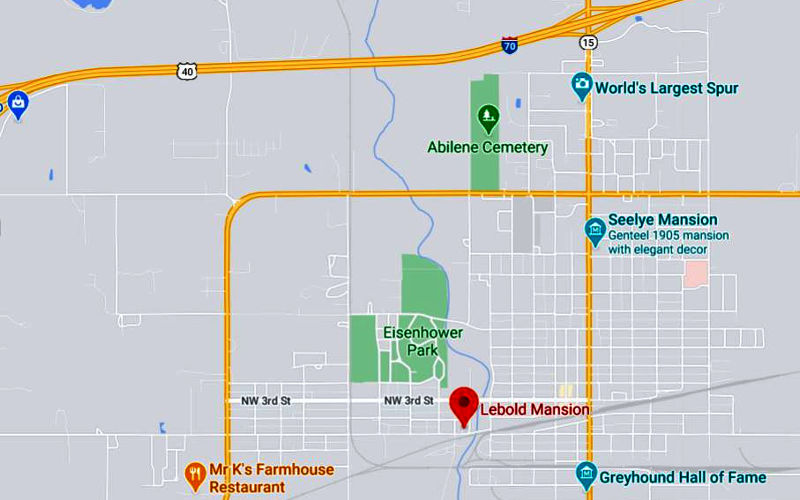 Lebold Mansion Map - Abilene, Kansas